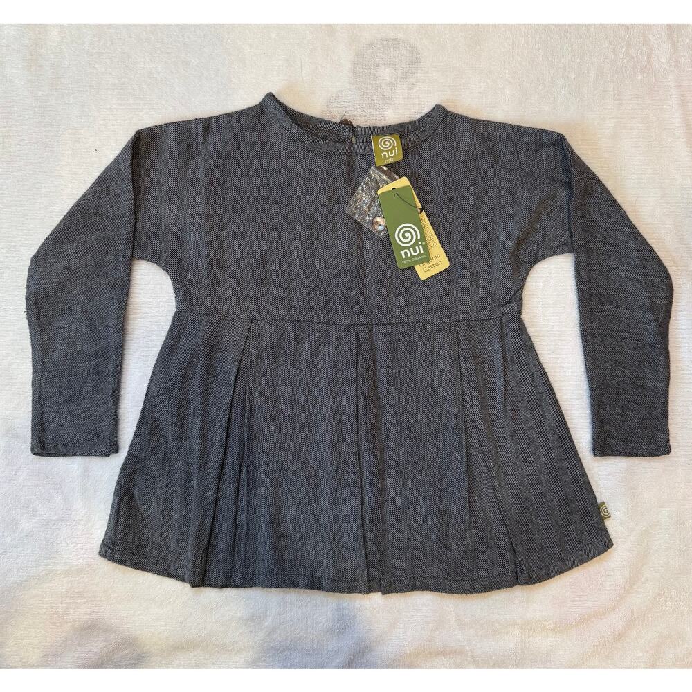 Nui Organic Cotton herringbone A Line Dress / shirt 2T Toddler Girls Tunic
